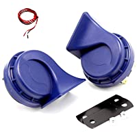 YIYIDA Bocina de coche Bocina de caracol para coche Bocina eléctrica 130DB Bocina de camión Bocina de doble tono Kit de…